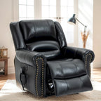 Fauteuils releveurs à double moteur en cuir véritable, massage et chauffage, ports USB