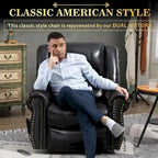 Fauteuils releveurs à double moteur en cuir véritable, massage et chauffage, ports USB