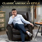 Fauteuils releveurs à double moteur en cuir véritable, massage et chauffage, ports USB