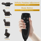 Fauteuils releveurs à double moteur en cuir véritable, massage et chauffage, ports USB