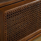 Meuble TV moderne en rotin pour téléviseur de 65 pouces