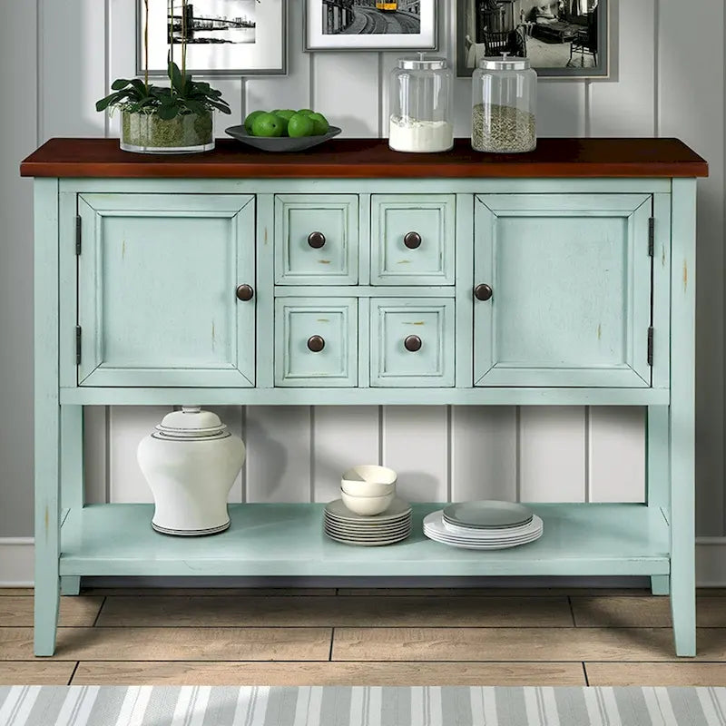 Buffet console avec étagère inférieure