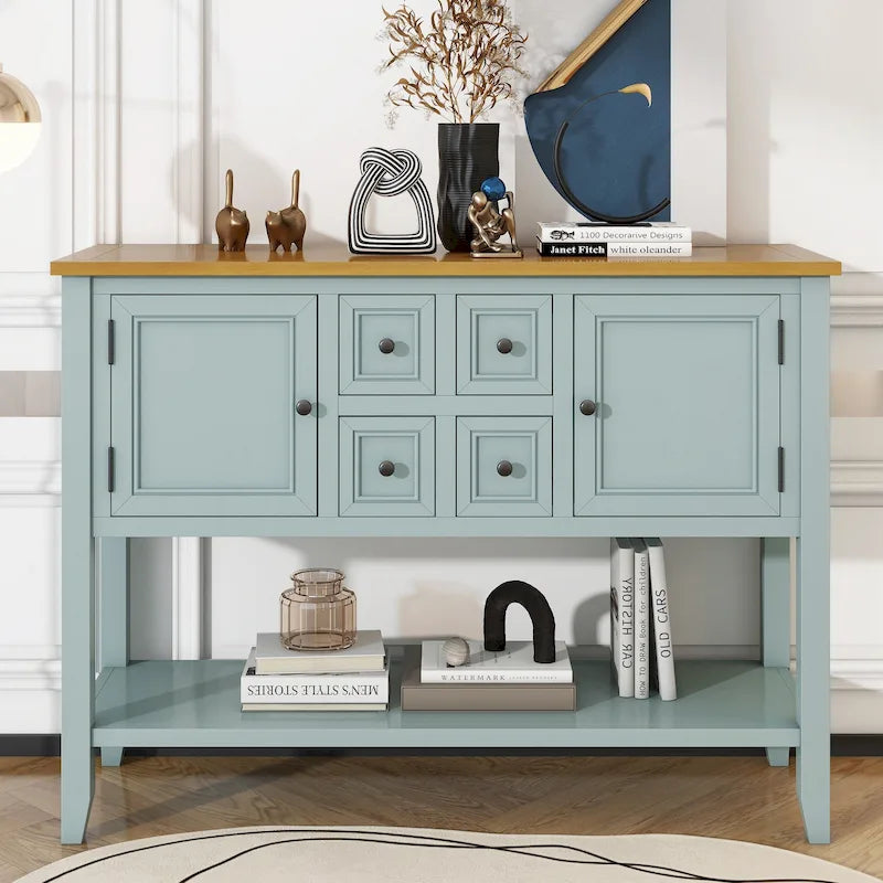 Buffet console avec étagère inférieure