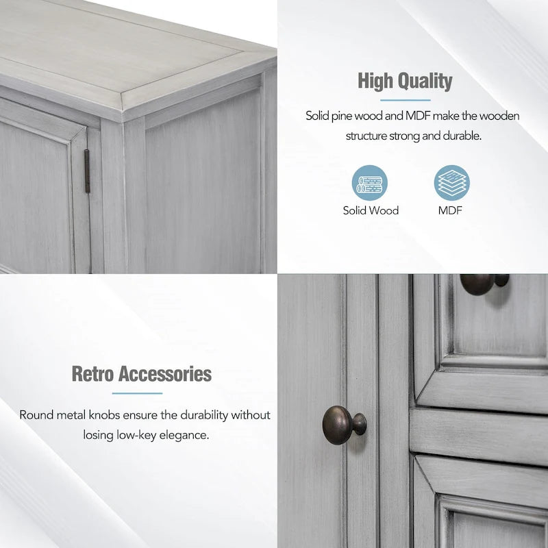 Buffet console avec étagère inférieure