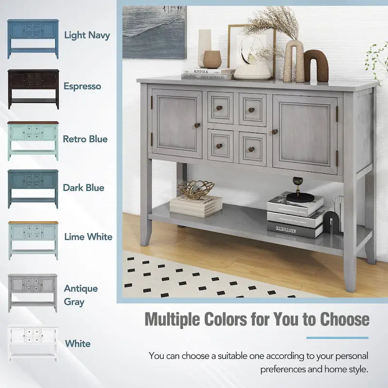 Buffet console avec étagère inférieure