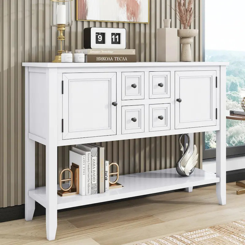 Buffet console avec étagère inférieure