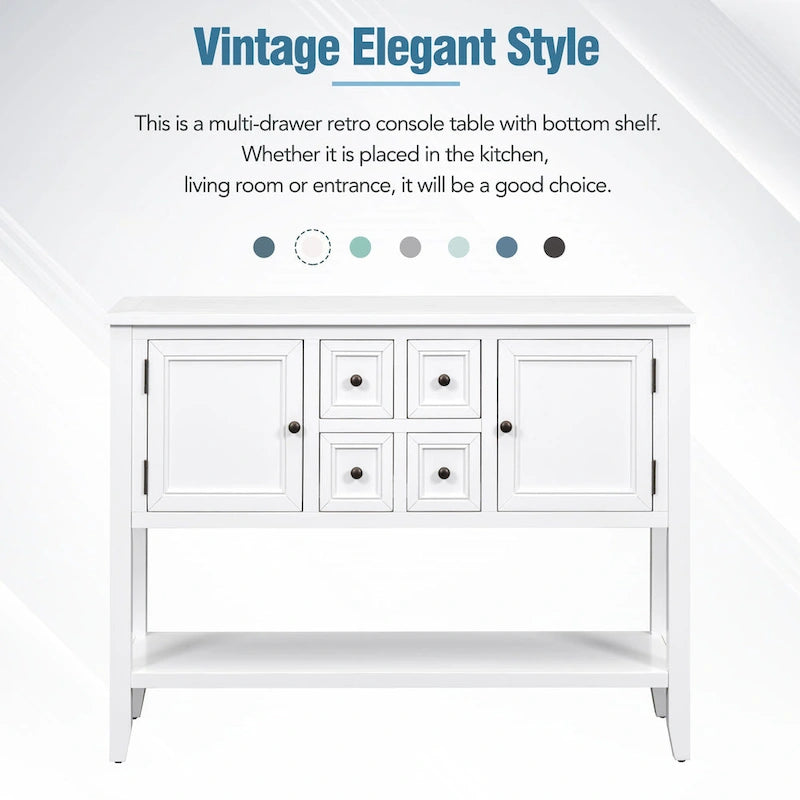 Buffet console avec étagère inférieure