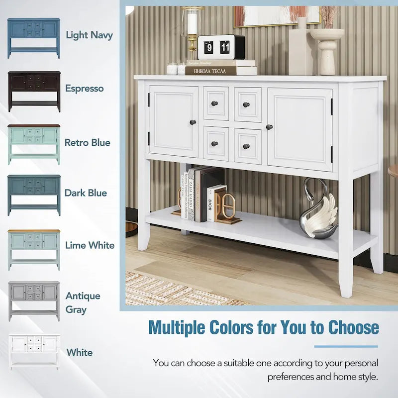 Buffet console avec étagère inférieure