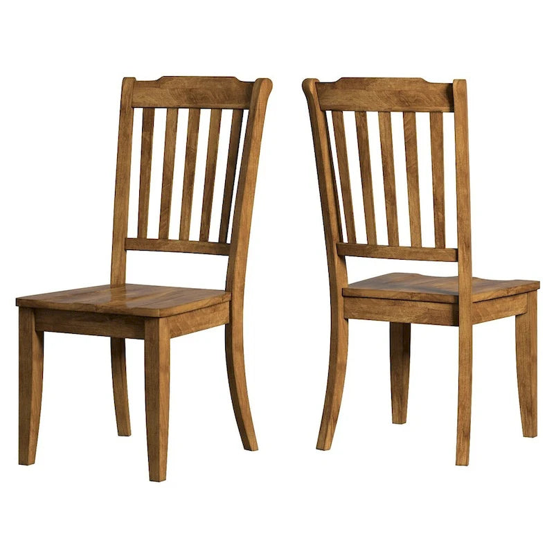 Chaises de salle à manger Eleanor à dossier à lattes en bois (lot de 2) par iNSPIRE Q Classic