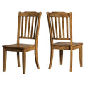 Chaises de salle à manger Eleanor à dossier à lattes en bois (lot de 2) par iNSPIRE Q Classic