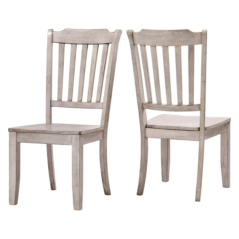 Chaises de salle à manger Eleanor à dossier à lattes en bois (lot de 2) par iNSPIRE Q Classic