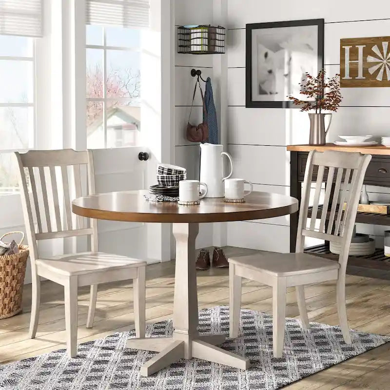 Chaises de salle à manger Eleanor à dossier à lattes en bois (lot de 2) par iNSPIRE Q Classic