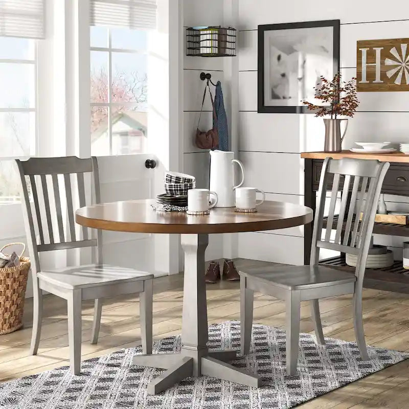 Chaises de salle à manger Eleanor à dossier à lattes en bois (lot de 2) par iNSPIRE Q Classic