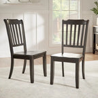 Chaises de salle à manger Eleanor à dossier à lattes en bois (lot de 2) par iNSPIRE Q Classic