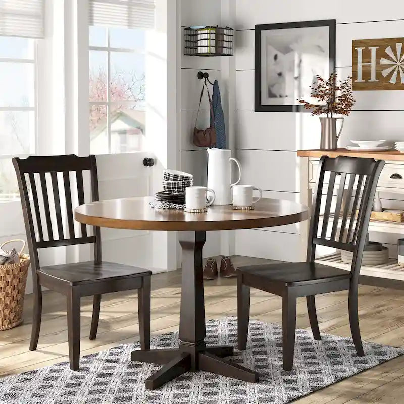 Chaises de salle à manger Eleanor à dossier à lattes en bois (lot de 2) par iNSPIRE Q Classic