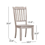 Chaises de salle à manger Eleanor à dossier à lattes en bois (lot de 2) par iNSPIRE Q Classic