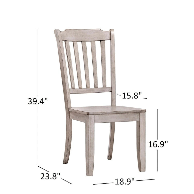 Chaises de salle à manger Eleanor à dossier à lattes en bois (lot de 2) par iNSPIRE Q Classic