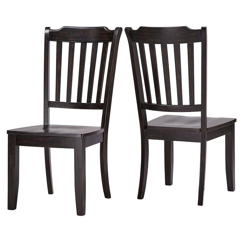 Chaises de salle à manger Eleanor à dossier à lattes en bois (lot de 2) par iNSPIRE Q Classic