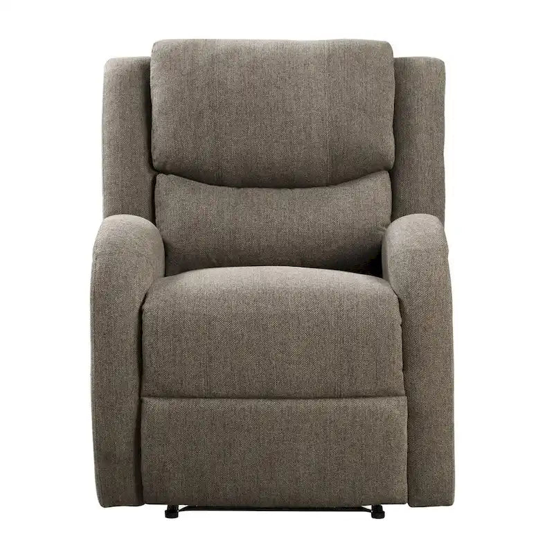 Fauteuil inclinable électrique Karena 38 pouces, chenille marron, bois massif