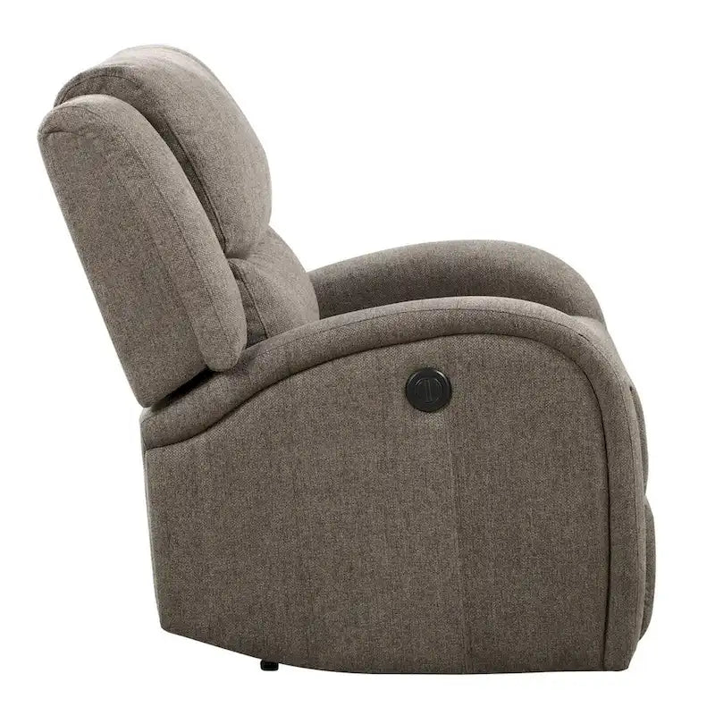 Fauteuil inclinable électrique Karena 38 pouces, chenille marron, bois massif