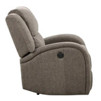 Fauteuil inclinable électrique Karena 38 pouces, chenille marron, bois massif