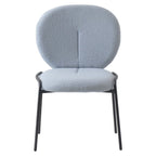 Chaise d'appoint de salle à manger Celestial Boucle avec structure en fer noir