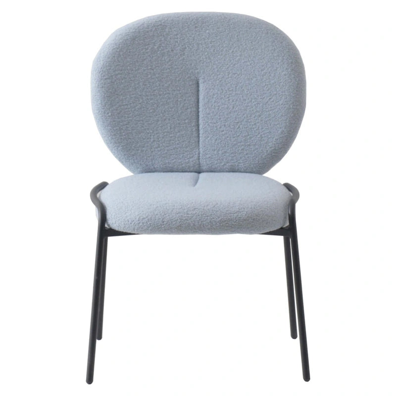 Chaise d'appoint de salle à manger Celestial Boucle avec structure en fer noir