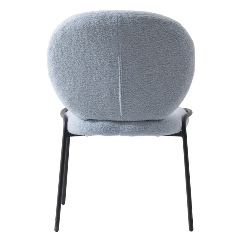 Chaise d'appoint de salle à manger Celestial Boucle avec structure en fer noir