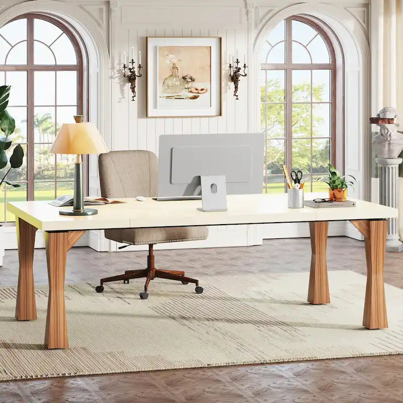 Bureau de direction, grand bureau de 71 cm de large x 35 cm de profondeur, bureau d'ordinateur moderne