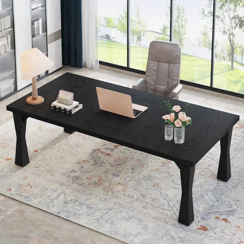 Bureau de direction, grand bureau de 71 cm de large x 35 cm de profondeur, bureau d'ordinateur moderne