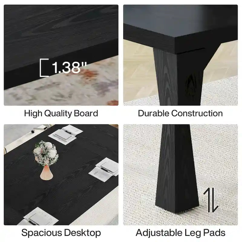 Bureau de direction, grand bureau de 71 cm de large x 35 cm de profondeur, bureau d'ordinateur moderne