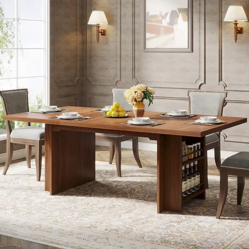 Bureau d'ordinateur de 160 cm, grand bureau de direction avec rangement