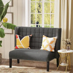 Canapé-lit moderne, banquette-lit 2 places, canapé capitonné, banc de salle à manger avec clous décoratifs pour salon