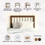 CraftPorch Rustic Wooden Headboard