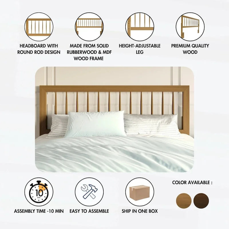 Tête de lit rustique en bois CraftPorch