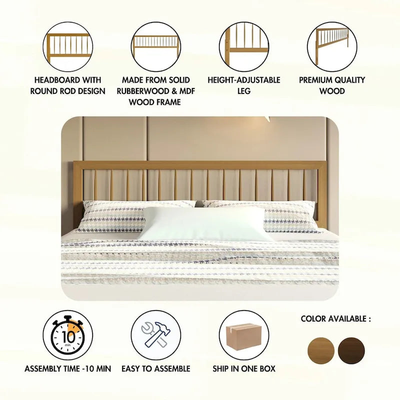 Tête de lit rustique en bois CraftPorch