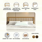 Tête de lit rustique en bois CraftPorch