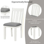 Ensemble de salle à manger rétro 7 pièces comprenant une table extensible pour 6 personnes et 6 chaises rembourrées