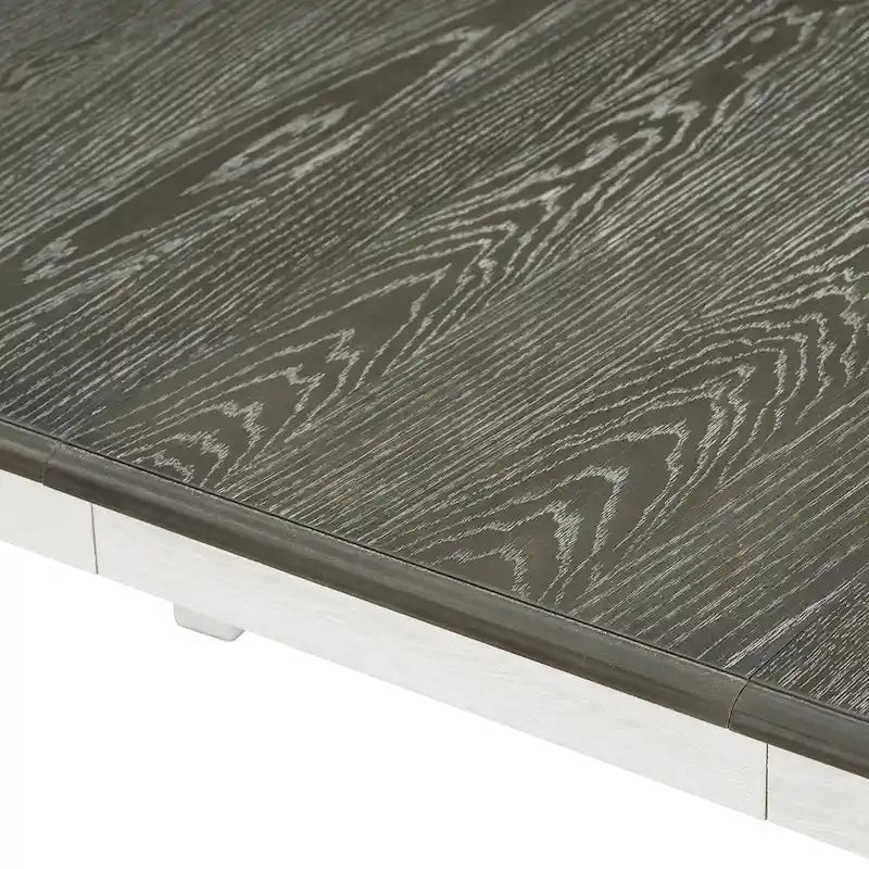 Ensemble de salle à manger rétro 7 pièces comprenant une table extensible pour 6 personnes et 6 chaises rembourrées