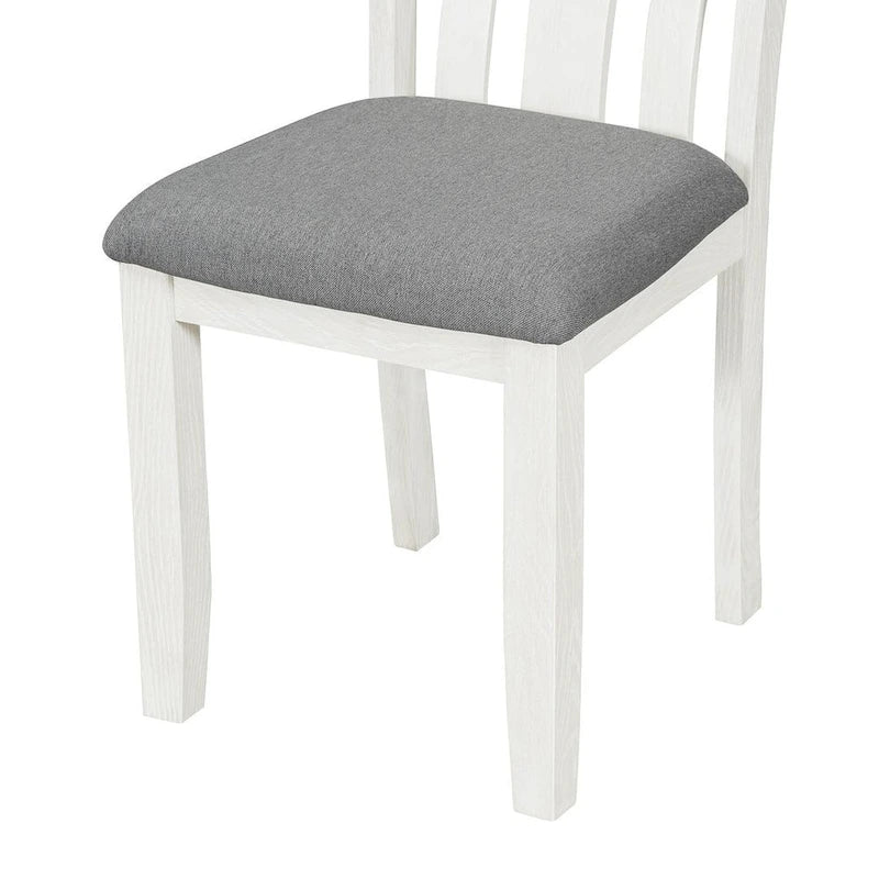 Ensemble de salle à manger rétro 7 pièces comprenant une table extensible pour 6 personnes et 6 chaises rembourrées