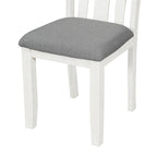 Ensemble de salle à manger rétro 7 pièces comprenant une table extensible pour 6 personnes et 6 chaises rembourrées