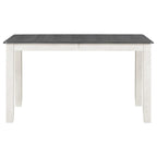 Ensemble de salle à manger rétro 7 pièces comprenant une table extensible pour 6 personnes et 6 chaises rembourrées