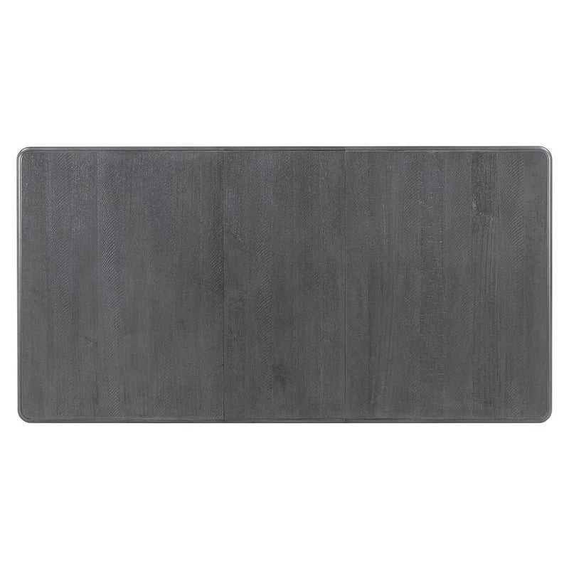 Ensemble de salle à manger rétro 7 pièces comprenant une table extensible pour 6 personnes et 6 chaises rembourrées