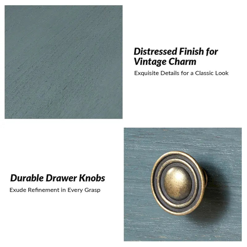 Table d'appoint traditionnelle Eric de 66 cm de haut en bois massif avec port USB, par HULALA HOME