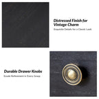 Table d'appoint traditionnelle Eric de 66 cm de haut en bois massif avec port USB, par HULALA HOME