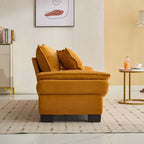 Canapé profond recouvert de velours côtelé