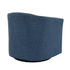 Ensemble de 2 fauteuils pivotants rembourrés avec garniture cloutée