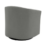 Ensemble de 2 fauteuils pivotants rembourrés avec garniture cloutée