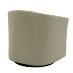 Ensemble de 2 fauteuils pivotants rembourrés avec garniture cloutée