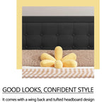 Cadre de lit plateforme rembourré alazyhome avec tête de lit capitonnée à boutons